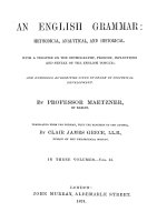 Maetzner   an english grammar; methodical, analytical, and historical 02 (1874) 