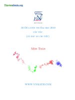 30 đề luyện thi đại học cấp tốc môn toán có đáp án chi tiết