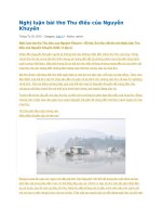 Nghị luận bài thơ thu điếu của nguyễn khuyến 