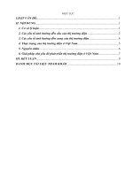 phân tích thực trạng, nguyên nhân và những giải pháp nhằm phát triển thi trường điện ở Việt Nam