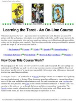 Hướng dẫn bói bài Tarot Learning the tarot 