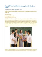 Suy nghĩ về truyền thống tôn sư trọng đạo của dân tộc ta văn 10 