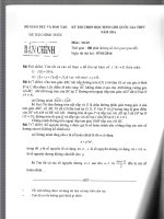 ĐỀ THI CHỌN HSG QUỐC GIA THPT MÔN TOÁN 2016