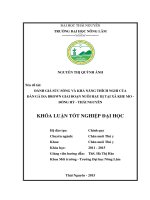 Đánh giá sức sống và khả năng thích nghi của đàn gà ISA BROWN giai đoạn nuôi hậu bị tại xã Khe Mo - Đồng Hỷ - Thái Nguyên