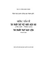 Những vấn đề thi pháp thơ việt nam hiện đại (tác giả   trào lưu)  thi pháp thơ huy cận 