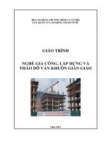 NGHỀ GIA CÔNG, LẮP DỰNG VÀ THÁO DỠ VÁN KHUÔN GIÀN GIÁO