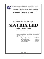 Báo cáo đồ án môn học MATRIX LED