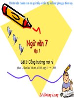 bài giảng cổng trường mở ra