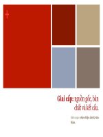 Thuyết trình triết học giai cấp nguồn gốc bản chất và kết cấu 