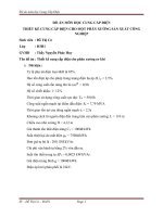 Thiết kế cung cấp điện cho một phân xưởng sản xuất công nghiệp