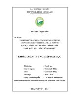 Nghiên cứu đặc điểm của bệnh do ấu trùng Cysticercus Tennuicollis gây ra ở dê nuôi tại một số địa phương tỉnh Thái Nguyên và đề xuất biện pháp phòng chống