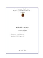 Bài giảng môn học toán cho tin học