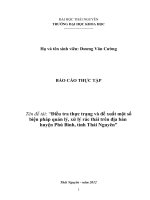 Điều tra thực trạng và đề xuất một số biện pháp quản lý, xử lý rác thải trên địa bàn huyện phú bình, tỉnh thái nguyên