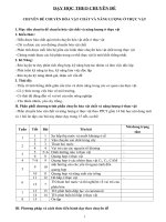 Dạy học theo chủ đề: Chủ đề chuyển hóa vật chất và năng lượng