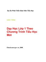 Dạy học lớp 1 theo chương trình tiểu học mới 