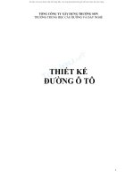 THIẾT KẾ ĐƯỜNG Ô TÔ