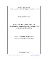 Nâng cao chất lượng nhân lực tại Ngân hàng TMCP Công thương Việt Nam  chi nhánh Sông Công