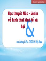 Thuyết trình học thuyết của mác về hình thái kinh tế xã hội 