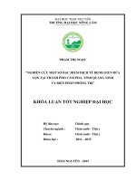 Nghiên cứu đặc điểm dịch tễ bệnh giun đũa lợn tại thành phố Cẩm Phả  tỉnh Quảng Ninh và biện pháp phòng trị