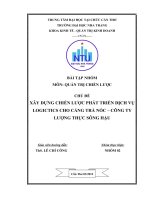 Bài tiểu luận môn Quản Trị Chiến Lược