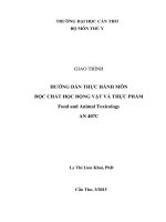 hướng dẫn THỰC HÀNH môn  độc CHẤT học ĐỘNG vật và THỰC PHẨM