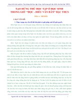 Tạo hứng thú học tập ở học sinh trong giờ đọc hiểu văn bản bậc THCS