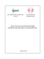 luận văn thạc sĩ đề án tái cơ cấu ngành nông nghiệp tỉnh đồng tháp đến 2020 và tầm nhìn đến 2030