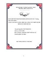 SKKN Nâng cao chất lượng hiệu quả trong tổ chức sân chơi trí tuệ