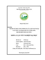 Đánh giá khả năng sinh sản của lợn nái ngoại lai 2 máu tại trại lợn xã Lương Sơn, thành phố Thái Nguyên