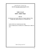 Vấn đề đào tạo nguồn nhân lực trong thời kỳ công nghiệp hóa, hiện đại hóa của tỉnh đắk lắk