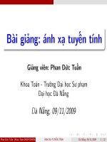 Bài giảng ánh xạ tuyến tính