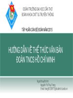 Hướng dẫn về thể thức văn bản đoàn TNCS hồ chí minh