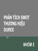 PHÂN TÍCH SWOT THƯƠNG HIỆU DUREX