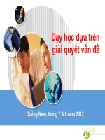 dạy học giải quyết vấn đề