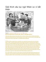 Giải thích câu tục ngữ nhàn cư vi bất thiện 