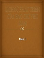 Lịch sử phát triển của báo chí việt nam