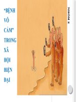 Bệnh vô cảm trong xã hội hiện đại