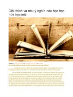 Giải thích và nêu ý nghĩa câu học học nữa học mãi 