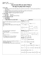 Giáo án dạy thêm toán 7 soạn 2 cột