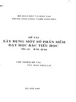Xây dựng một số phần mềm dạy học bậc tiểu học
