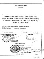 Marketing đào tạo và ứng dụng vào việc đổi mới công tác đào tạo, bồi dưỡng cán bộ nhân viên thương mại dịch vụ miền núi phía bắc