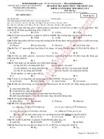 Đề thi thử THPT môn Hóa học 2016 đề 4