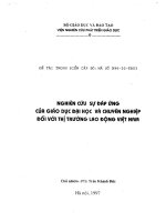Nghiên cứu sự đáp ứng của giáo dục đại học và chuyên nghiệp đối với thị trường lao động việt nam