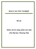 NGHIÊN CỨU VÀ CÁC KẾT QUẢ PHÂN TÍCH THỰC TRẠNG KỸ NĂNG MỀM CỦA SINH VIÊN THƯ NG MẠI