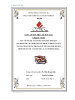 Báo cáo môn Phân tích dự báo kinh tế vĩ mô