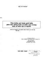 Tìm kiếm mô hình phổ biến giáo dục pháp luật có hiệu quả trong một số dân tộc ít người