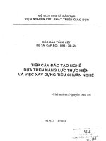 Tiếp cận đào tạo nghề dựa trên năng lực thực hiện và việc xây dựng tiêu chuẩn nghề