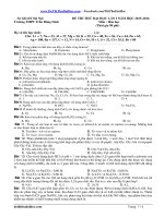 Đề thi thử THPT môn Hóa học 2016 đề 8