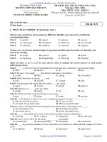 Đề thi thử THPT môn Tiếng Anh 2016 đề 3