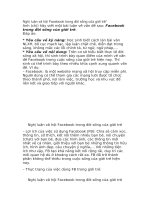 Nghị luận xã hội facebook trong đời sống của giới trẻ 